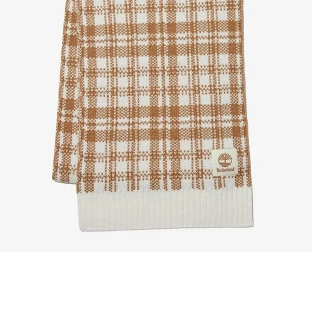 Timberland Scarf Buffalo Plaid Beige NWT Fall Cozy‎ Soft